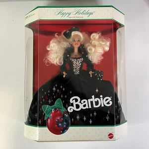 1991 Barbie Fashion Doll Happy Holidays #1871 Neu in OVP Karton Kunststoff gesprungen - Bild 1 von 6