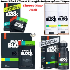 Sweat Block Clinical Strength Wipes Hyperhidrosis&Excessive Sweat Antiperspirant - Picture 1 of 58