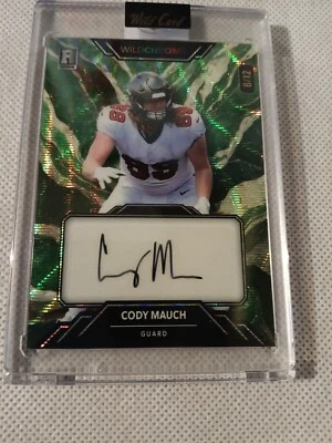 2023 CODY MAUCH WILD CARD CHROME AUTOGRAPHED AUTO ROOKIE CARD RC/12 BUCCANEERS  - Image 1 of 3