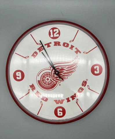 Wincraft NHL Detroit Red Wings Round Red Wall Clock USA 13" Cover
