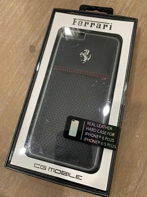 Funda rígida de cuero perforado para teléfono Scuderia FERRARI BERLINETTA para iPhone 6 Plus Foto 1 de 4