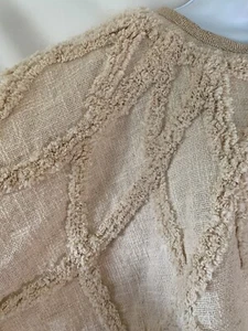 New Shabby Chic Christmas Tree Skirt Gold Beige Neutral Metallic 52" NWT - Picture 1 of 9