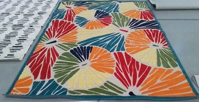 IVORY / BLUE 8'-0" x 10'-0" Back Stain Rug, Reduced Price 1172771440 CBN356A-8 - Image 1 of 4