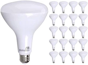 Bioluz LED 20 Pack Brightest BR40 LED Bulbs Instant ON Warm LED Energy Saving... - Picture 1 of 6