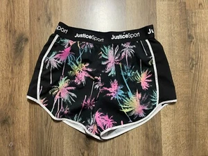 Justice Shorts, Girl's Size Large, Multicolor, Palm Tress, Pull On - Picture 1 of 10