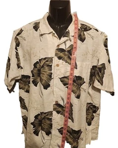 Palm Island Clothing Men Hawaiian Tropical Short Plantain Sleeve Shirt Size L - Picture 1 of 6