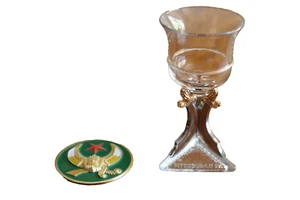 SHRINER GOBLET Glass MAY 22 1900 Washington DC SYRIA TEMPLE Pittsburgh PA/Plaque - Picture 1 of 14