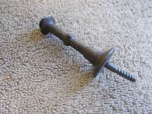 VINTAGE GUSSEISEN TÜRSTOPPER STOPPER BASISPLATTE GEWINDE BAUERNHAUS ~~ FEHLTEIL ~ - Bild 1 von 10