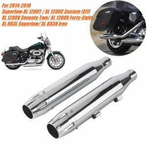 Motorcycle Slip On Exhaust Muffler Pipe For Harley Sportster Iron 883 1200 14-16 - Picture 1 of 10