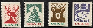2007 Scott #4207v-4210v, 41¢, HOLIDAY KNITS - MNH - Booklet Set of 4 Singles - Picture 1 of 1