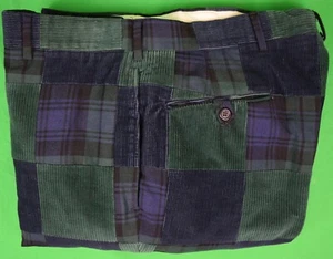 The Andover Shop Patch Panel Black Watch Tartan/ Green/Navy Cordhose 38 - Bild 1 von 5