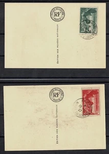 FRANCE YVERT 354/55 SCOTT B66-67 " WINGED VICTORY SAMOTHRACE 1937 " USED VF X942 - Picture 1 of 2