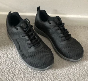Site Safety Trainers Mens Wide Fit Black Synthetic Breathable Steel Toe Size 9 - Picture 1 of 9