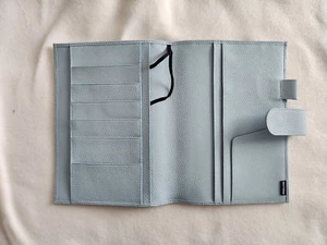 Moterm A5 Light Blue Leather Notebook Cover - Fits Stalogy, Hobonichi, Midori - Picture 1 of 3