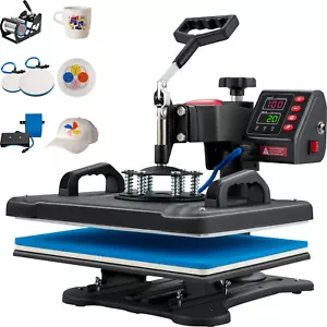 VEVOR 5 en 1 Presse à Chaud Machine de Sublimation Transfert de Chaleur 29x38 cm - Afbeelding 1 van 12