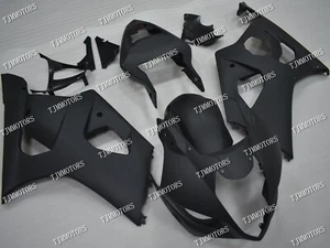 For 2003-2004 GSXR1000 Matt Black ABS Injection Mold Bodywork Fairing Kit Panels - Picture 1 of 9