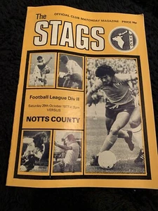 1977 Mansfield Town V Notts County Football Programme - Picture 1 of 2