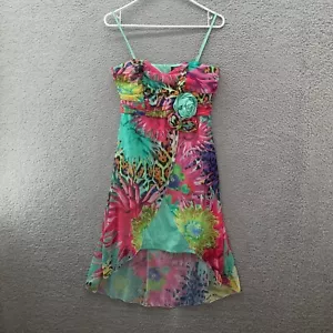 Vestido RINASCIMENTO Hecho en Italia Para Mujer Pequeño Floral Correa de Espagueti Cremallera Espalda - Imagen 1 de 15