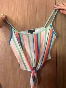 New Look Rainbow Vest Top Large (BB) - Picture 1 of 3