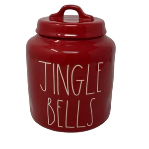 Barattolo barattolo biscotti Rae Dunn By Magenta Natale natalizio rosso JINGLE BELLS - Foto 1 di 12