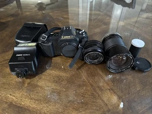 Canon T50 With Two Lenses And Flash - Picture 1 of 5