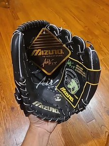 MIZUNO MAF11000 SCHWARZER BASEBALLHANDSCHUH, LEDER & NYLON, RECHTSHANDWERFER, 11" - Bild 1 von 9