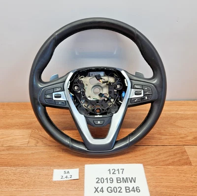 ✅ 18-24 OEM BMW G01 G02 X3 X4 Leather Steering Wheel W/ Paddle Shifters NOTE* - Image 1 of 4