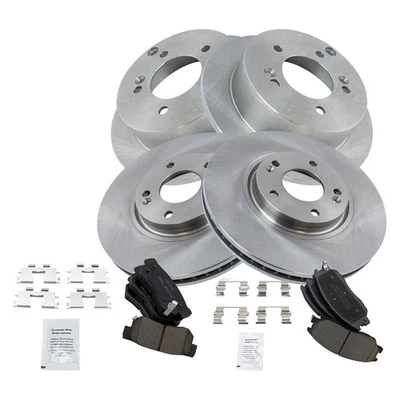 For Hyundai XG350 04-05 TRQ BKA11266 Front & Rear Disc Brake Kit w Ceramic Pads - Image 1 of 4