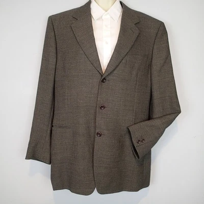 Canali Blazer Mens 42L Brown Wool 3 Button Ventless JACKET - Image 1 of 4