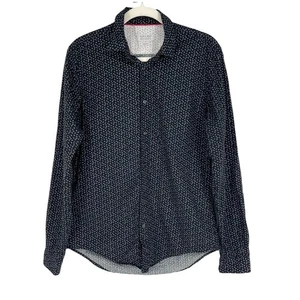 Camisa Zara Negra Cuello Abotonado Mediana Calce Ajustado Manga Larga - Imagen 1 de 7