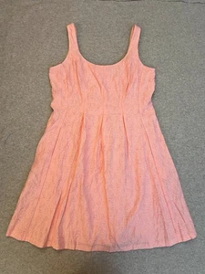 Pappagallo Mini Dress Fit & Flare Size 16 Pink Sleeveless Whimsical Chic Lined - Picture 1 of 15