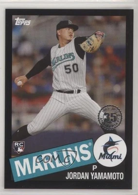 2020 Topps 1985 Topps Baseball Black /299 Jordan Yamamoto #85-58 Rookie RC - Image 1 of 2