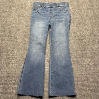 Pantalones de mezclilla Spanx para mujer grandes azul índigo corte boot acampanado elástico 20456Q Foto 1 de 4