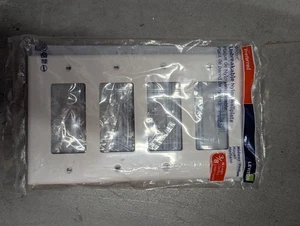 Leviton weiß Decora Wippschalter 4-Gang Midway Wandplatte Abdeckung PJ264-W - Bild 1 von 3