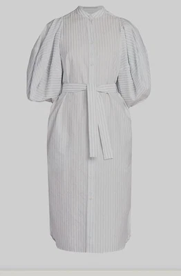 Vestido camisero a rayas con cinturón Stella McCartney talla 42 IT M Foto 1 de 4