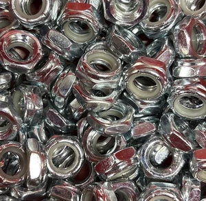 Steel Nylon Insert Locknuts- 1/2"-13 Thin Height- Zinc Silver- Lot of 100 - Picture 1 of 1