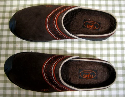 Ryka Nitracel Trek Clogs Comfort Walking Shoes Slip On Brown Suede Wide 8.5 W - Image 1 of 4