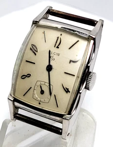 Elgin 17 Jewels Model 673 10K RGP Case Size 28 mm X 21 mm Runs Good - Picture 1 of 11