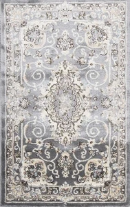 Silver Grey Floral Transitional Oriental Rug Turkish Carpets - Picture 1 of 29