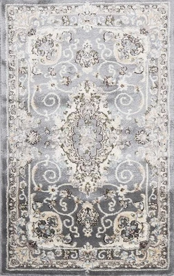 Silver Grey Floral Transitional Oriental Rug Turkish Carpets - Image 1 of 4