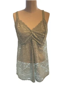 Torrid All Lace Trägertop Größe 0 Nebelgrün EUC durchsichtig - Bild 1 von 18