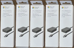 Microsoft Surface Mini DisplayPort puerto de pantalla a adaptadores VGA EJQ-00001 paquete de 5 - Imagen 1 de 1