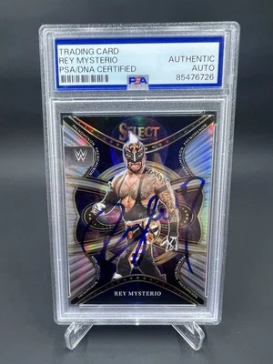Rey Mysterio Signed 2022 Panini Select Phenomenon Silver IP Auto PSA/DNA WWE - Image 1 of 2