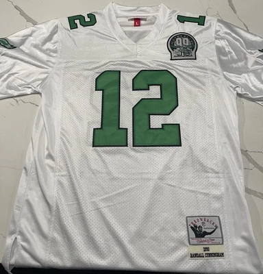 Camiseta Philadelphia Eagles Hombre Grande Randall Cunningham Retro Blanca Foto 1 de 4