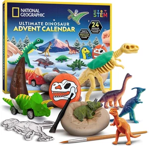 Dinosaur Advent Calendar 2025 - Christmas Countdown with 24 Dino Activities - Picture 1 of 12