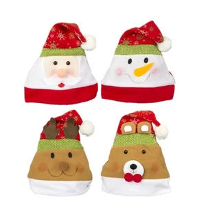 4 Piezas Sombrero de Franela de Navidad Sombrero Decorativo Adultos Tocado Alce Papá Noel - Imagen 1 de 12