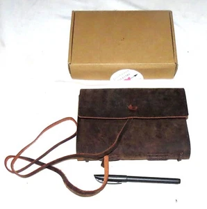 Leather Rustic Journal Travellers Notebook  Lined Pages, Pen included - NEW - Picture 1 of 3