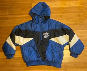 Vintage 90s Kentucky Wildcats UK Pro Player Hoody Puffer Color Block Jacket L - Picture 1 of 10