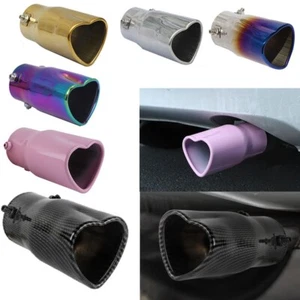 Heart Shaped Car Stainless Steel Rear Exhaust Pipe Tail Muffler Tip - Bild 1 von 25