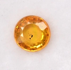 4 mm Certified Natural Yellow Sapphire Round Cut 0.33 CTS Faceted Loose Gemstone - Picture 1 of 3